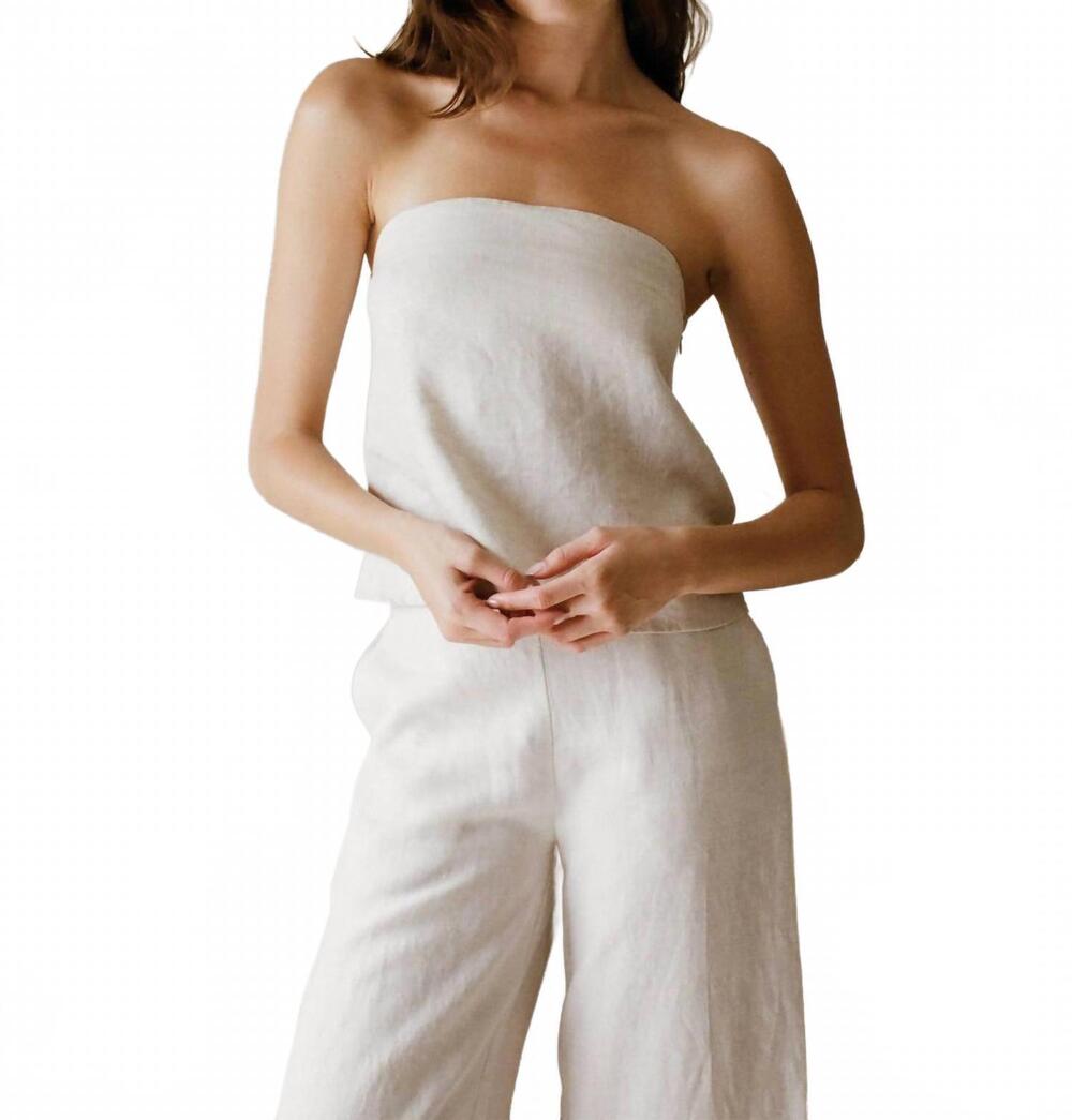 NEW BY TOGETHER elastic back tube top in linen